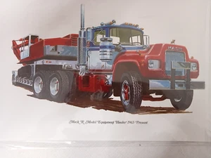 X2 Mack R Model Equipment Hauler 1965 Print Mack Lr Off Highway Model A3 Print  - Picture 1 of 4