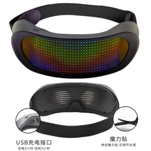 Futuristische LED leuchtende Glas elektronische Augenmaske DJ Party Bühne Nachtclub Requisite - Bild 1 von 13