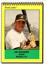 1991 ProCards Jim Waggoner #3100 Modesto A's
