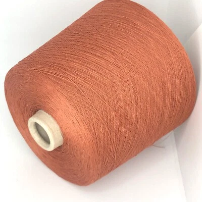 Land Brown LINEN LACE WEIGHT Yarn on Cone for Knitting *USA TARIFF FREE* - Image 1 of 4