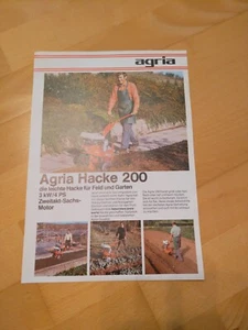 Agria 200 Hacke Prospekt Zweitakt Sachs Motor - Bild 1 von 2