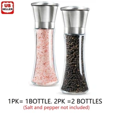 1/2 Set Premium Stainless Steel Salt and Pepper Grinder Shaker Mill Vintage NEW