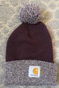 Carhartt Brown Pom Beanie - Picture 1 of 4