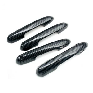 2020-25 Fits Toyota Highlander Exterior Car Door Handles Trim Cover-Carbon fiber - Picture 1 of 9