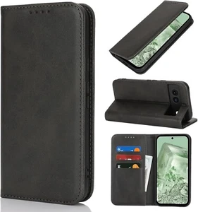 Google Pixel 8a Wallet Case, Premium PU Leder Flip Folio Hülle - Bild 1 von 6