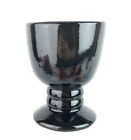 Vintage Black Frankoma Footed Tumbler Goblet Chalice 26Lc Art Pottery