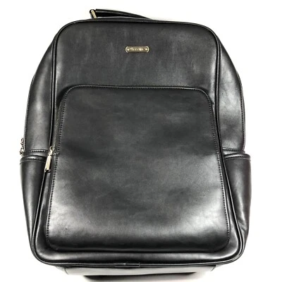 Mochila para Laptop Telena Premium BCOB Suave HQ Negra Cuero Vegano 16"x12"x6" Nueva Foto 1 de 4