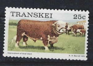 Transkei Bauernhoftiere Kuh Briefmarke 1976 MHH A-24 - Bild 1 von 1