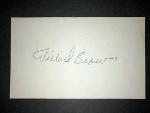 NEGRO HOF: Willard Brown, SIGNED 3x5, TOUGH!