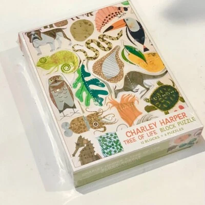 Charley Harper Childrens Puzzle Blocks 6 Puzzles Tree of Life Pomegran - Image 1 of 2