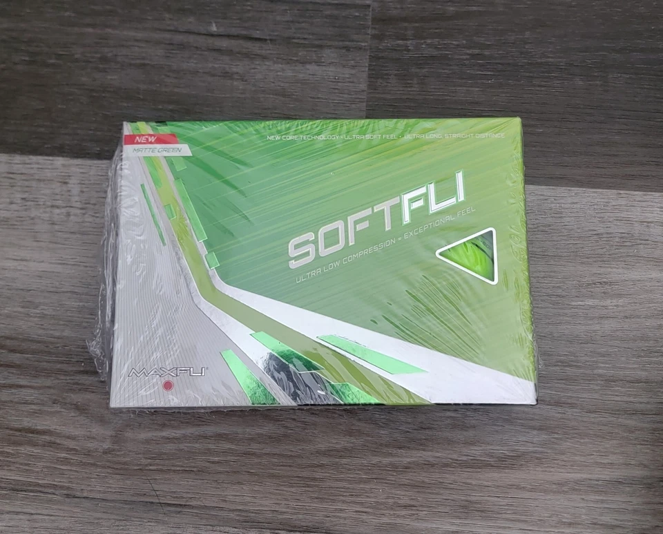 Dozen (12) Maxfli Softfli Matte Green Golf Balls **NEW** Unsealed