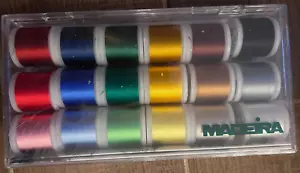 18 NEW SPOOLS MADEIRA Rayon #40 MACHINE EMBROIDERY THREAD Set - Picture 1 of 3