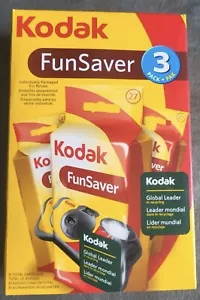 Kodak Fun saver Camera 3Pack Disposable New Sealed 27 Exposures Expired 2012 - Picture 1 of 2