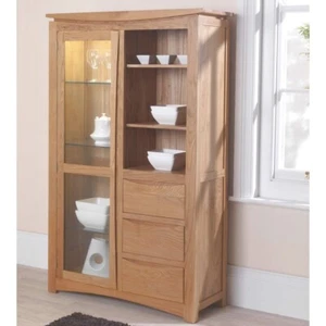 Display Cabinet with Drawers - Living & Dining Room Furniture - Crescent Oak - Picture 1 of 3