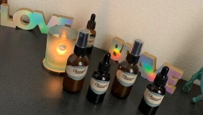 natural oils for hair and skin 1 oz glass bottles made prior to order. - Image 1 of 4