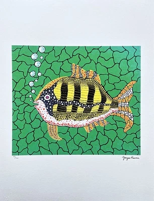 YAYOI KUSAMA - Depths of the sea - signed, numbered edition 89/500,50x65 cm - Image 1 of 4