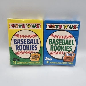 1989 & 1991 Topps Toys 'R' Us Baseball Rookies Complete Collectors Sets Lot of 2 - Picture 1 of 8