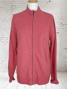 Woolovers Pink Lambswool Full Zip Cardigan Size L - Picture 1 of 10
