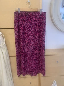 Joules - Pink & Navy Animal Print Skirt -10 - Picture 1 of 8