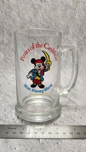 Vintage Walt Disney World Glas Fluch der Karibik Mickey Becher Stein - Bild 1 von 5