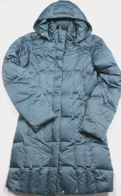 Parka de plumón de ganso premium Eddie Bauer 550 relleno acolchado acolchado verde azulado abrigo de invierno Foto 1 de 4