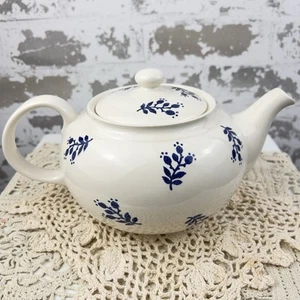 Ralph Lauren Denimware Inglaterra Tetera Kate Invertida 4 Tazas Azul Floral *Leer* - Imagen 1 de 15