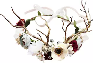 Floral Crown Girl Floral Headband Flower Headpiece Halo Wedding Party Photos - Picture 1 of 7