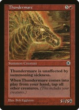 Thundermare Portal HEAVILY PLD Red Rare MAGIC THE GATHERING MTG CARD ABUGames