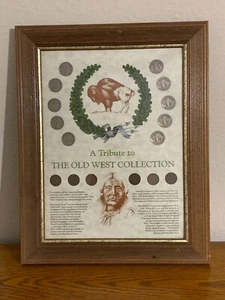 RARE Framed The Old West Collection Indian Head Cent & Buffalo Nickel Collection - Picture 1 of 1