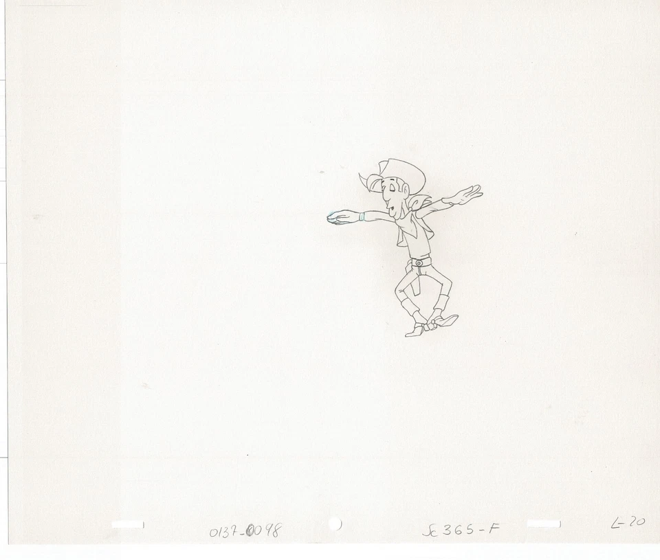 Lucky Luke Producción Original Animación Celular Dibujo Hanna-Barbera 1984 A26 Foto 1 de 1