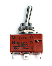 1pc S-2A S2A Toggle Switch On/On 3P SPDT 15A125V 6A250V NKK Nikkai Japan