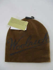 Woolrich Mütze Beanie Small Medium braun grau Fleece Wintermütze Outdoor Logo Neu mit Etikett - Bild 1 von 20