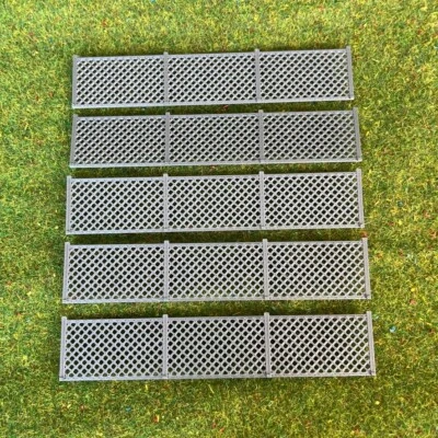 H0 Industriezaun 5teilig, Modelleisenbahn 1:87 Zaun Fabrik