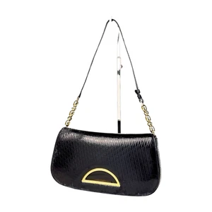 Christian Dior Malice Pearl Trotter Patent Leather Shoulder Bag Black Used - Picture 1 of 10