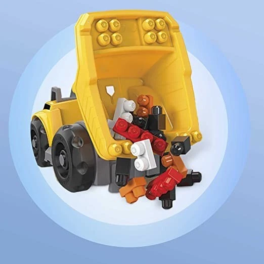 Mega Bloks CAT Large Dump Truck with Big Building Blocks, Building Toys for T... - Image 1 of 2
