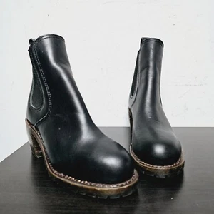 Red Wing Heritage Harriet WOMEN'S Heeled Boot in Black Boundary Leather, Size 5 - Picture 1 of 9