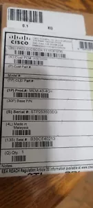 Cisco MEM-43-4g serial number STP25350EG SEAL# B3BCF40213 - Picture 1 of 3