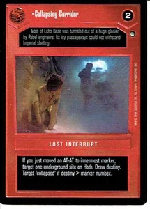 STAR WARS CCG HOTH BLACK BORDER DARK SIDE RARE COLLAPSING CORRIDOR - Picture 1 of 1