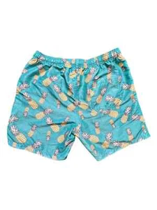 Men' AMBSN California Pineapple Print Green Swim Trunks Size Large Bathing Suit - Picture 1 of 4