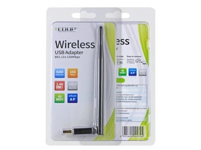 EDUP WIRELESS USB ADAPTER 150 MBPS WITH 6DBI ANTENNA MODEL EP-MS8551 - Immagine 1 di 4
