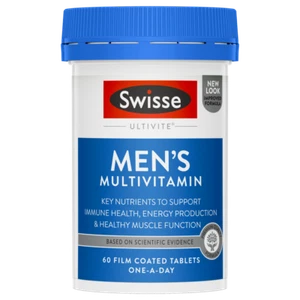Swisse Ultivite Men's Multivitamin 60 Tablets Mens Multi NEW Packaging&Formula - Picture 1 of 3