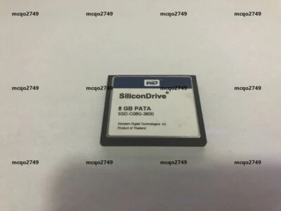 WD   CF  SSD-C08G-3800 SiliconDrive  CF 8GB Compact Flash PATA SSD - Image 1 of 2