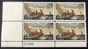 1962 Winslow Homer American Artist 4 Cent 4c Stamp Block of 4 Scott #1207 - Picture 1 of 5