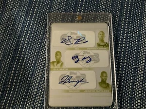True 1/1 Triple Rc Auto Derrick Rose Yellow Printing Plate Topps Co-signers - Picture 1 of 2
