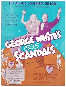 ALICE FAYE Sheet Music IT'S AN OLD SOUTHERN CUSTOM from GEORGE WHITE'S 1935 - Picture 1 of 6