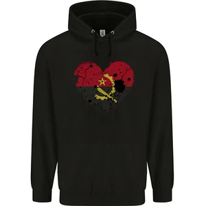 Love Angola Flag Angolan Day Football Childrens Kids Hoodie - Picture 1 of 3
