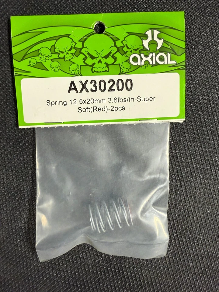 AXIAL-AX30200-SPRING 5X20MM-3.6 LBS/IN SUPER SOFT-RED-2 PCS. - Image 1 of 1