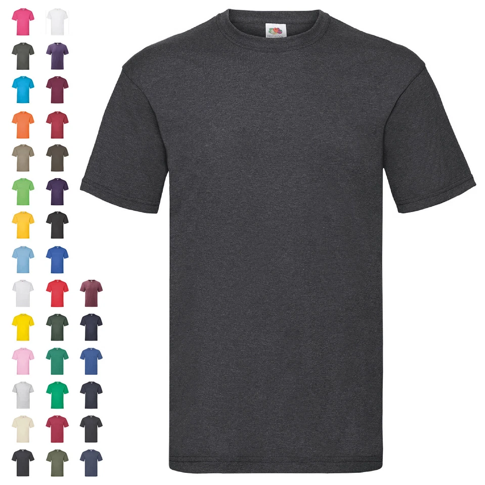 Fruit of the Loom T-Shirt Valueweight T Herren Rundhals Baumwolle Basic Shirt - Bild 1 von 1