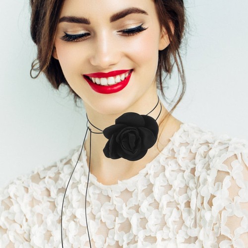 VETEMENTS Collana Rosa Donna Girocollo Fiori Artificiali Girocollo per Ragazze Adolescenti