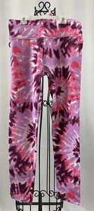 Justice Girls Pink/Purple Tie Dye Leggings Elastic Waist Size 12/14 - Picture 1 of 3